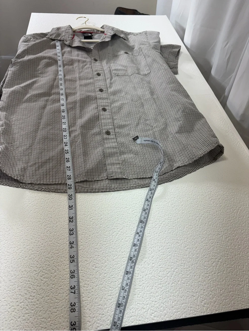 The North Face Men’s Short-Sleeve Micro Check Button Shirt - Black & White 1776